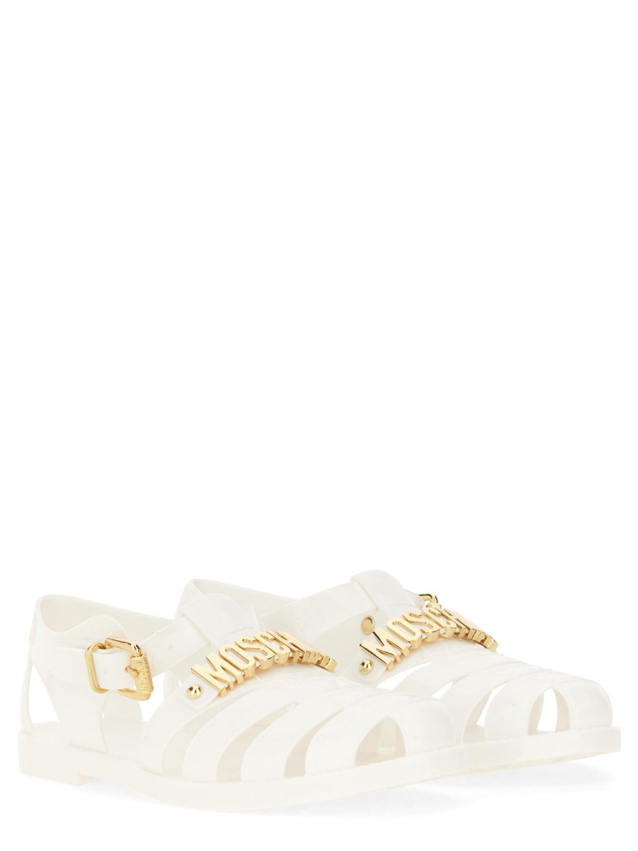 MOSCHINO SANDALO JELLY CON LOGO LETTERING Comprare a buon mercato