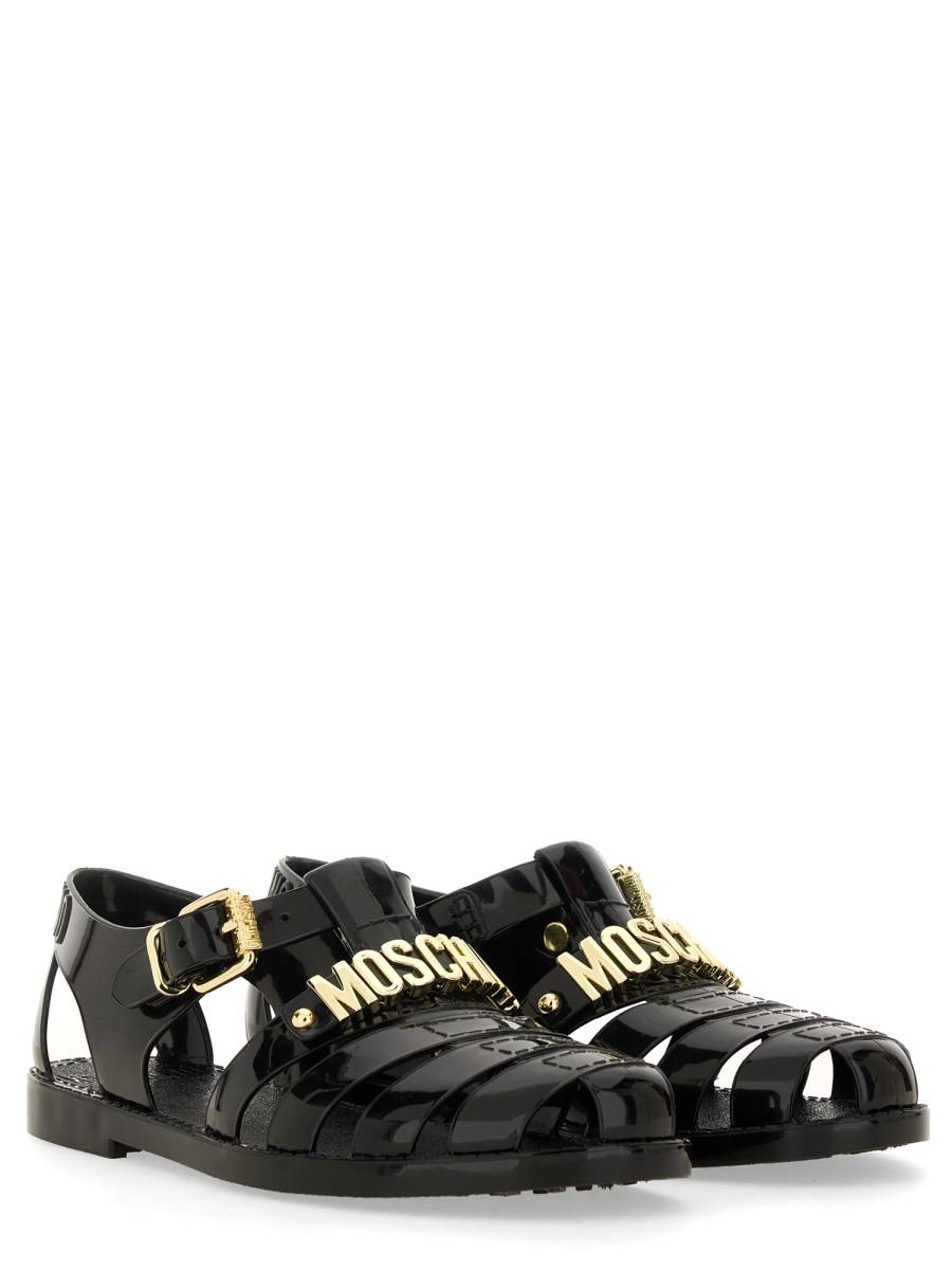 MOSCHINO SANDALO JELLY CON LOGO LETTERING Grande vendita