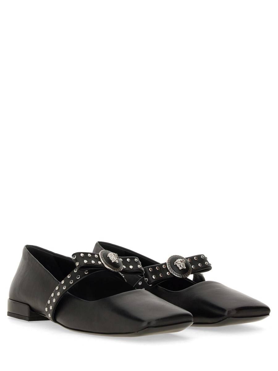 VERSACE BALLERINA "GIANNI" RIBBON CON BORCHIE Ultimi tre giorni