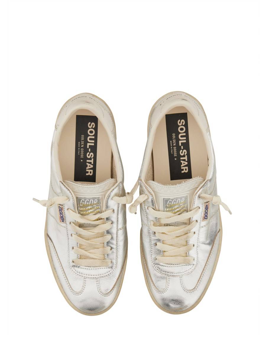 GOLDEN GOOSE SNEAKER "SOUL STAR" IN PELLE LAMINATA Nuova