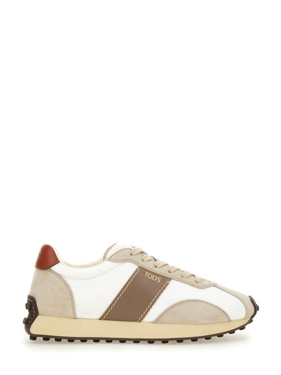 TOD&#39;S SNEAKER IN PELLE E TESSUTO
