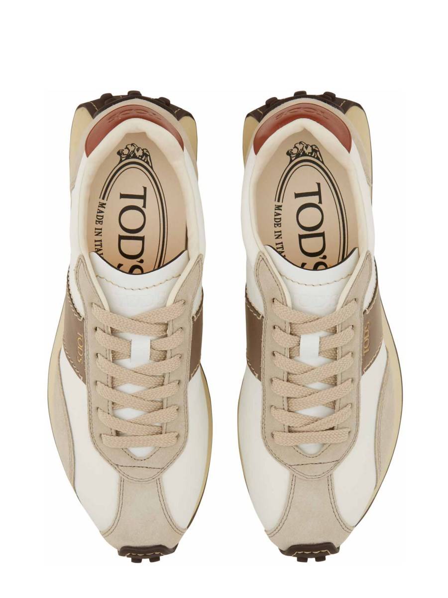 TOD&#39;S SNEAKER IN PELLE E TESSUTO Prezzo basso