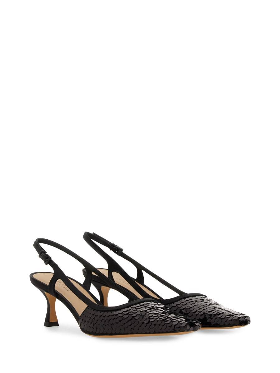 ROBERTO FESTA SLINGBACK SIVIGLIA IN RASO CON PAILLETTES Trasporto libero internazionale
