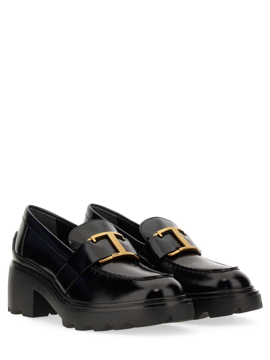 TOD&#39;S MOCASSINO CON LOGO IN PELLE Nuovo