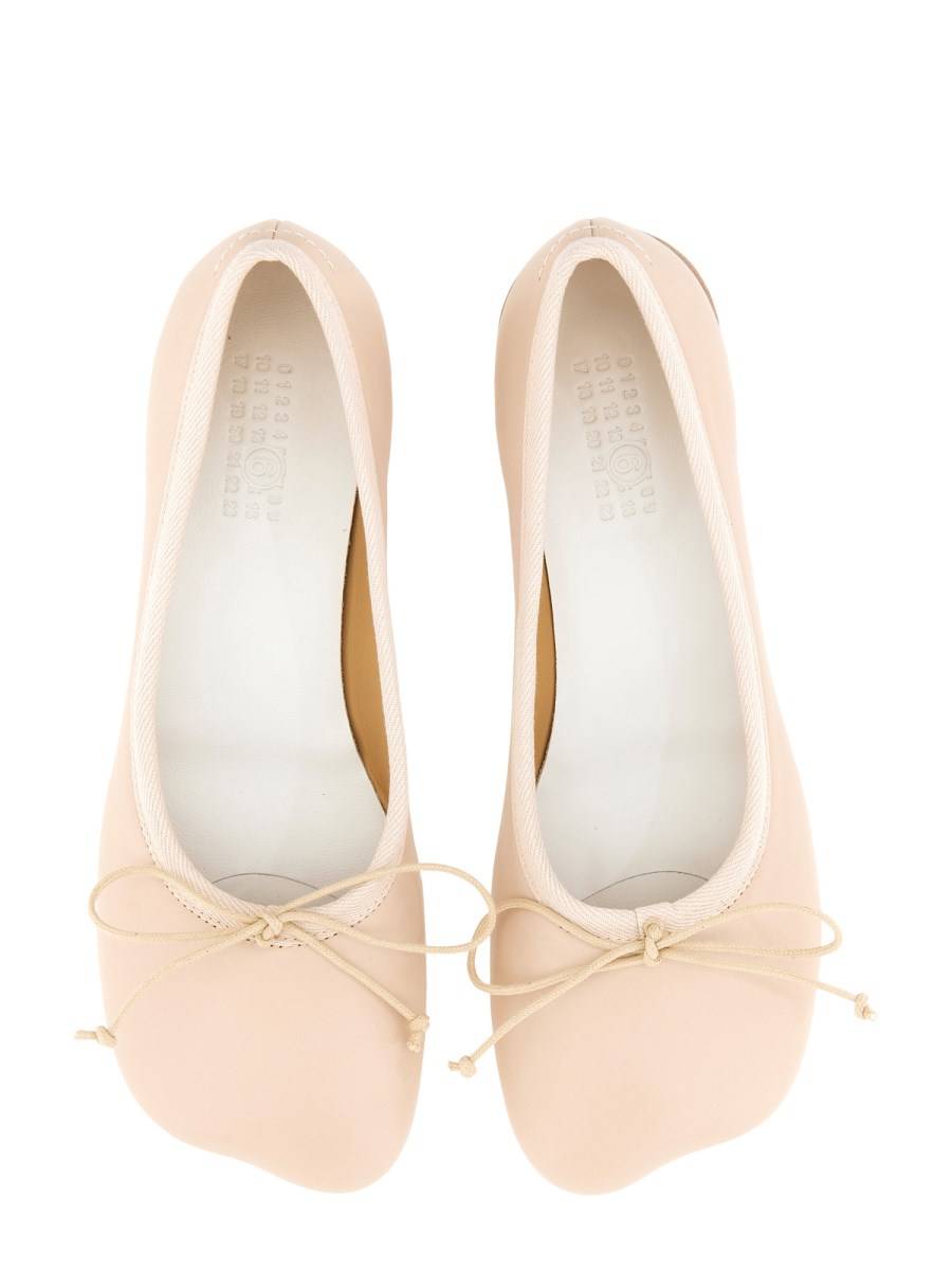MM6 MAISON MARGIELA BALLERINE ANATOMICHE CLASSICHE IN PELLE Spedizione Gratuita