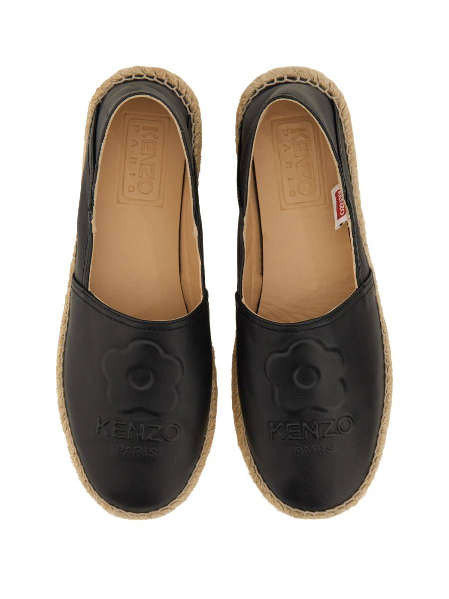KENZO ESPADRILLA CON LOGO IN PELLE Consegna Veloce