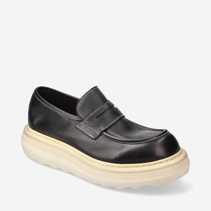 Premiata Mocassini Over Cal 32161B in vitello Liquidazione