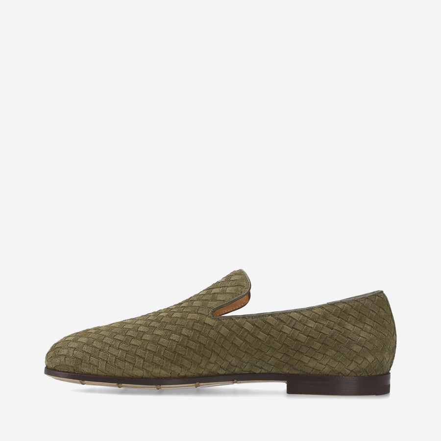 Premiata Slip-on Arden 32154G in camoscio intrecciato Offerte stagionali