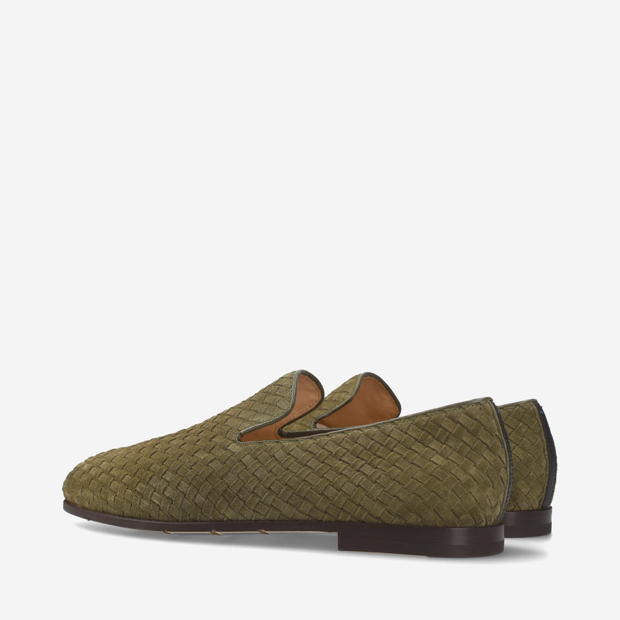 Premiata Slip-on Arden 32154G in camoscio intrecciato Offerte stagionali
