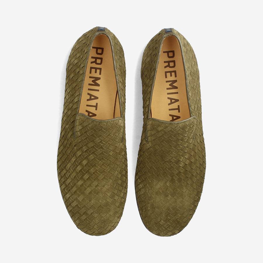 Premiata Slip-on Arden 32154G in camoscio intrecciato Offerte stagionali