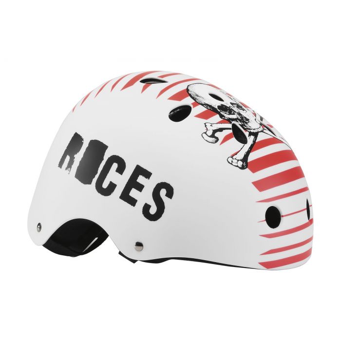 Roces CE SKULL 800 AGGRESSIVE HELMET mat white red Hotsell