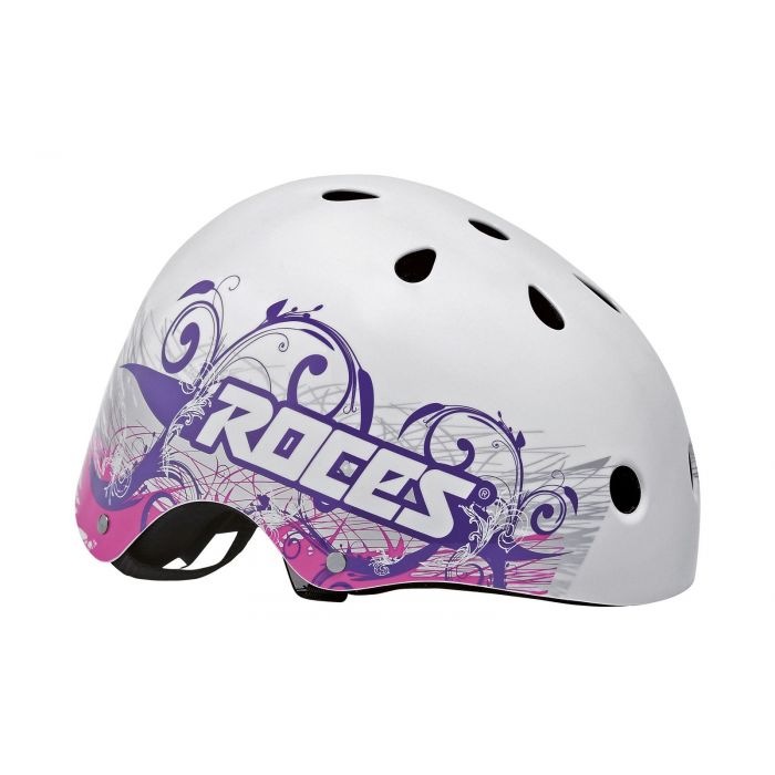 Roces TATTOO AGGRESSIVE HELMET mat white violet Vendita Calda