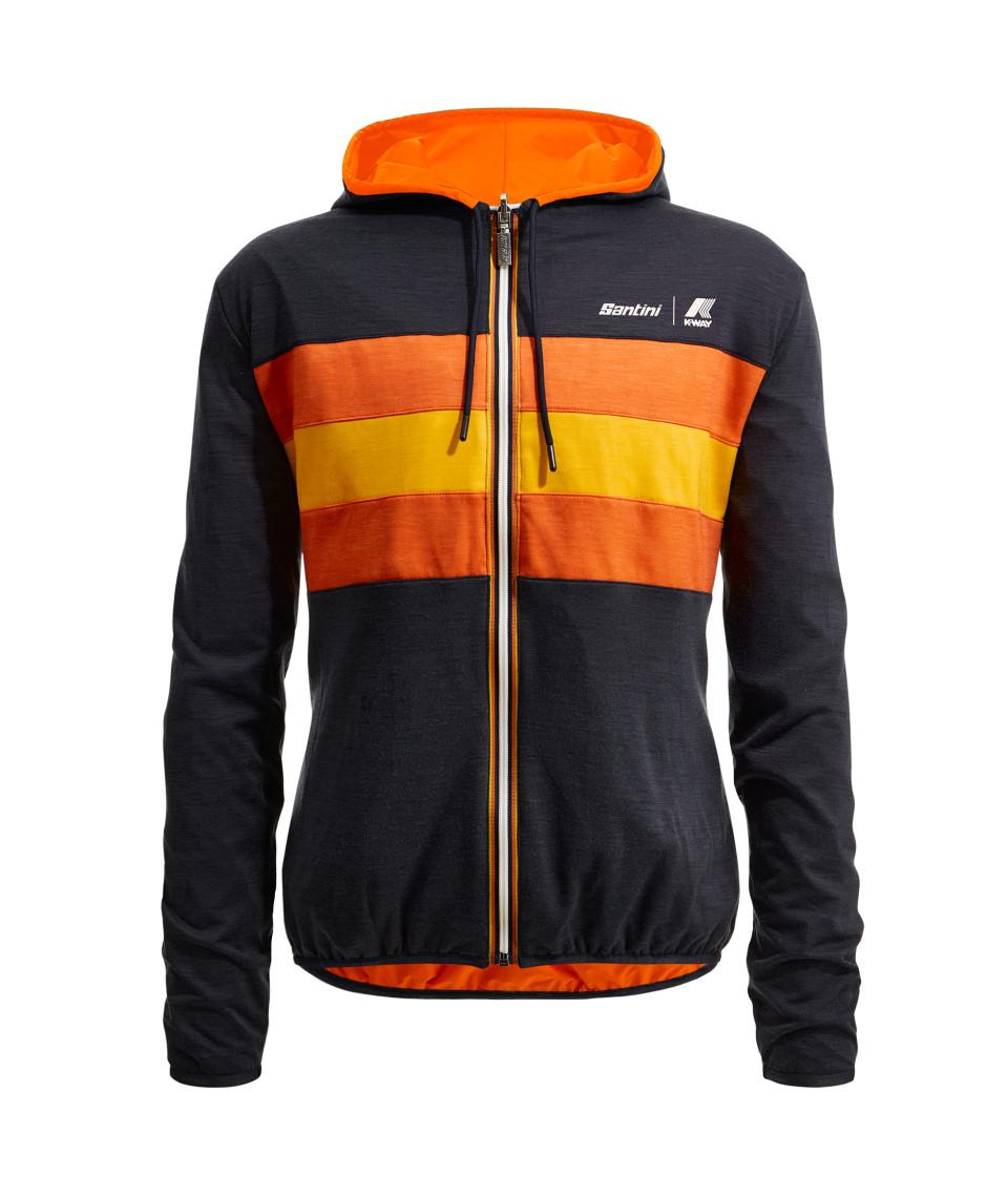 Santini SANTINI x K-WAY - GIACCA ANTIVENTO REVERSIBILE Trasporto libero internazionale