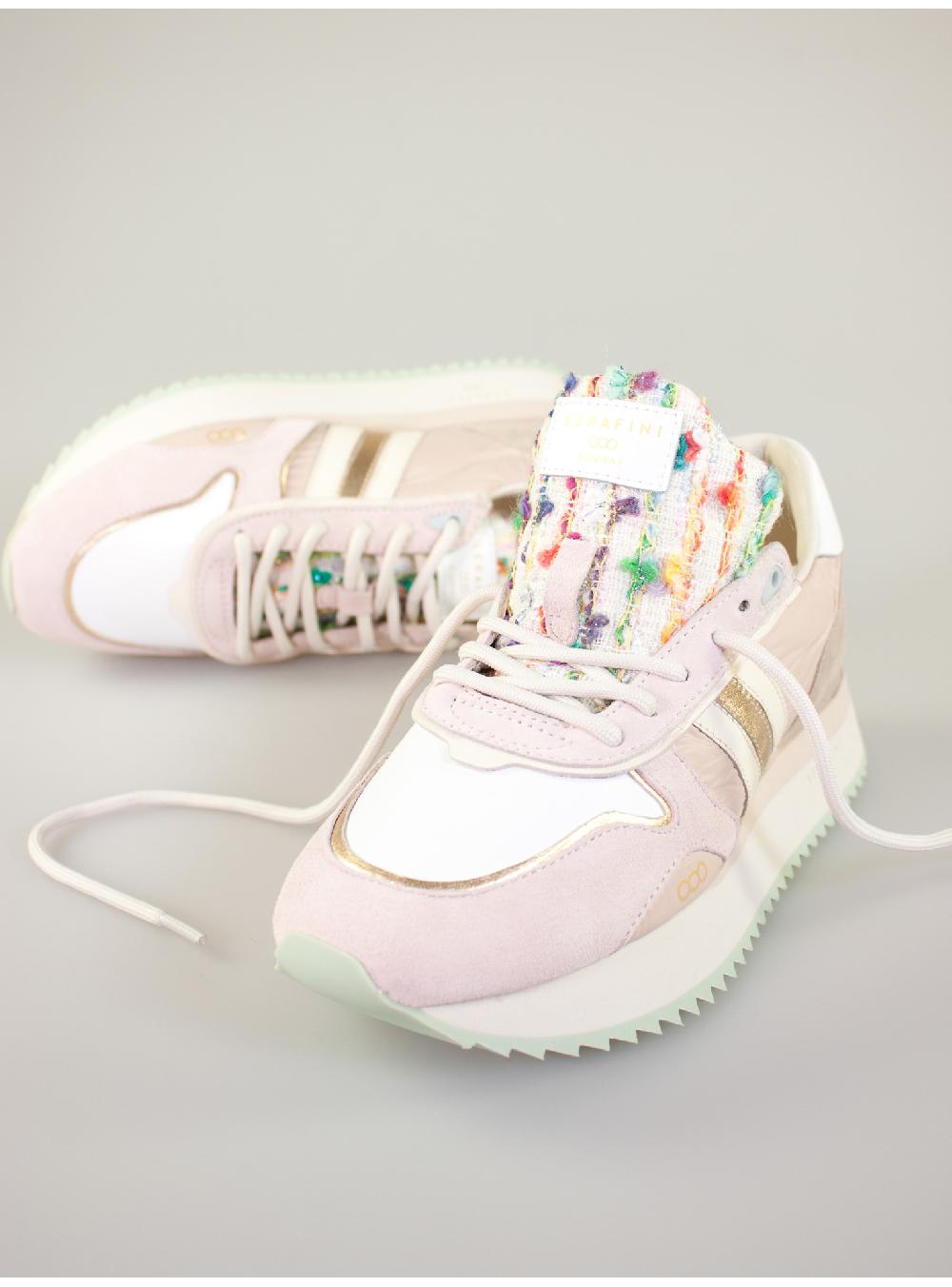Serafini sneakers donna in pelle pelle laminata scamosciato nylon tessuto Serafini Shop Saldi