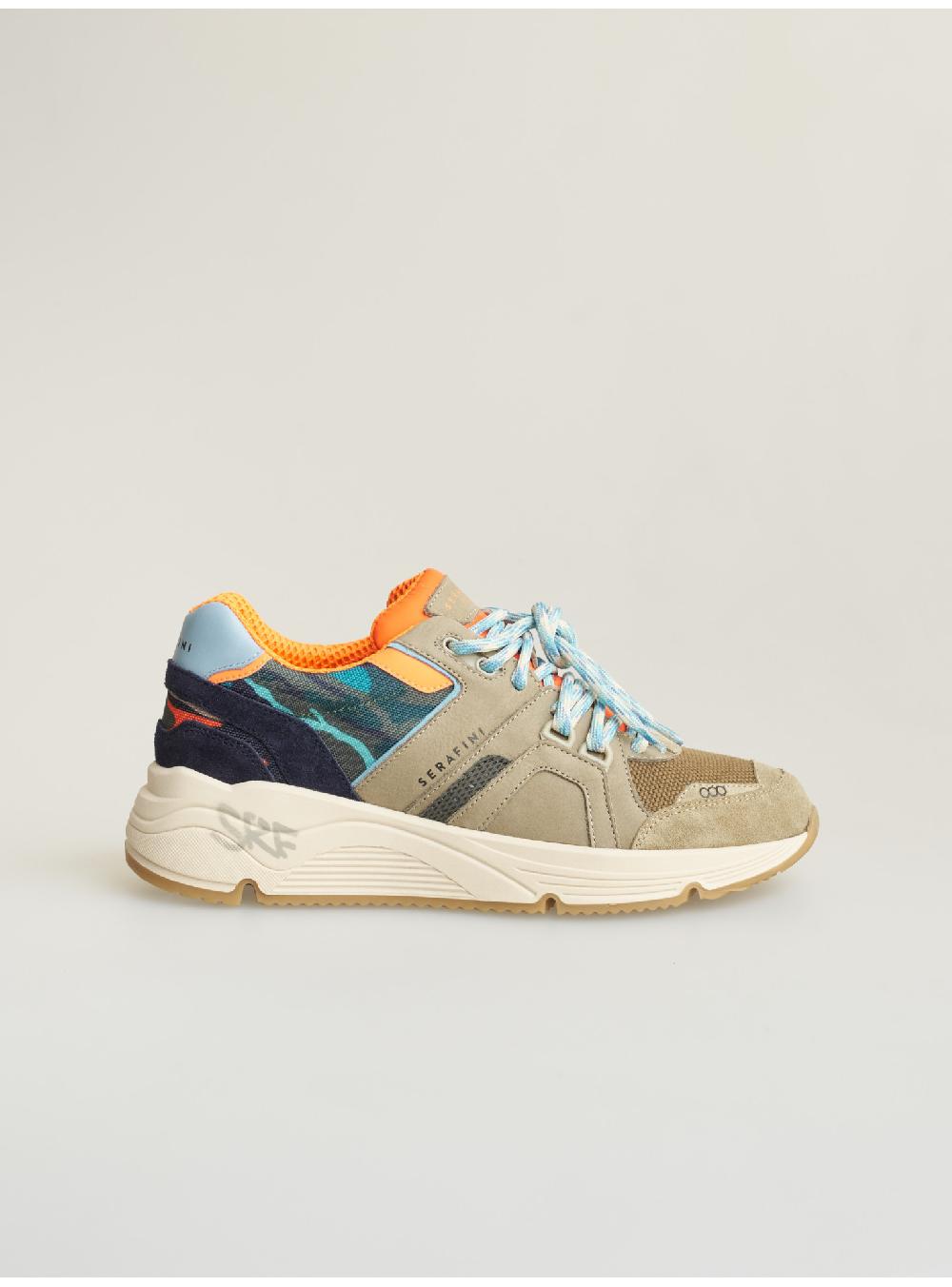 Serafini sneakers uomo in pelle scamosciato tessuto a rete nylon Serafini Shop Hotsell
