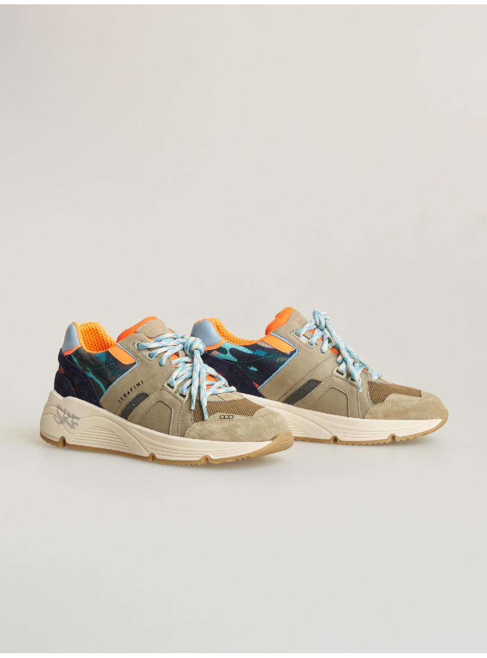 Serafini sneakers uomo in pelle scamosciato tessuto a rete nylon Serafini Shop Hotsell