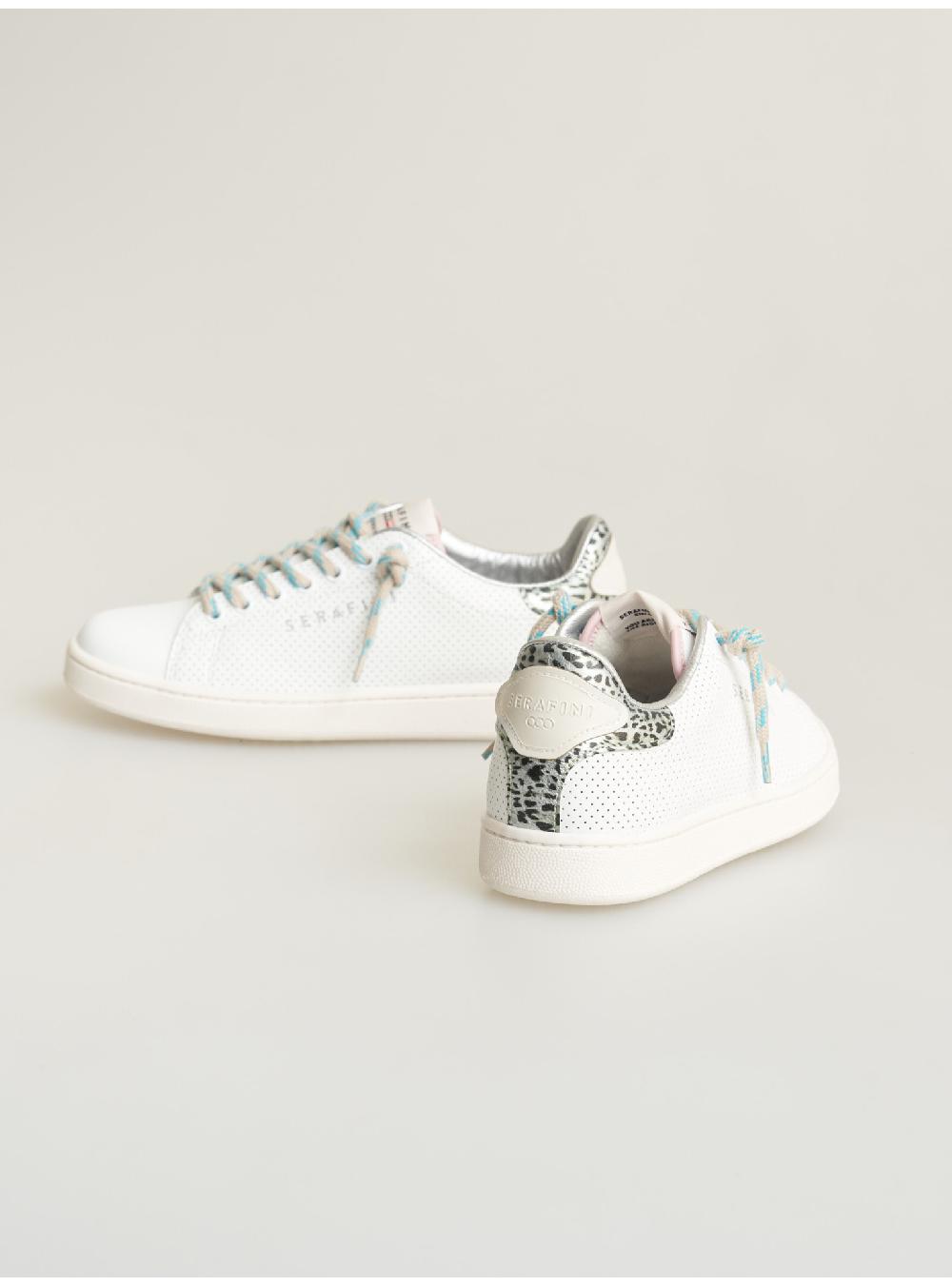 Serafini sneakers donna in pelle pelle laminata pelle perforata Serafini Shop Vendita Economica