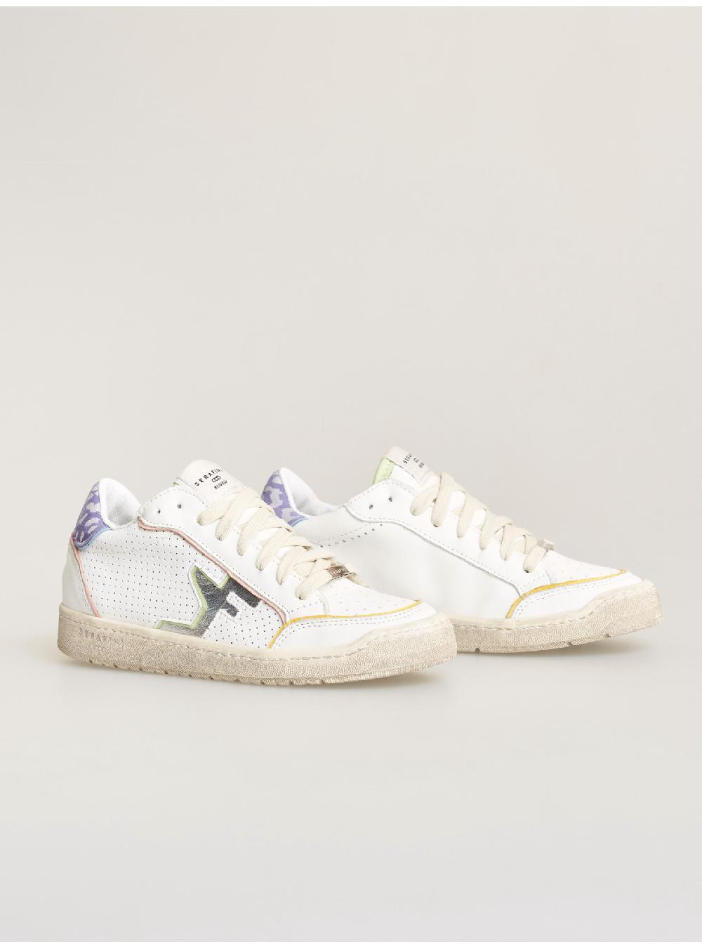 Serafini sneakers donna in pelle pelle laminata pelle perforata Serafini Shop Vendite Flash