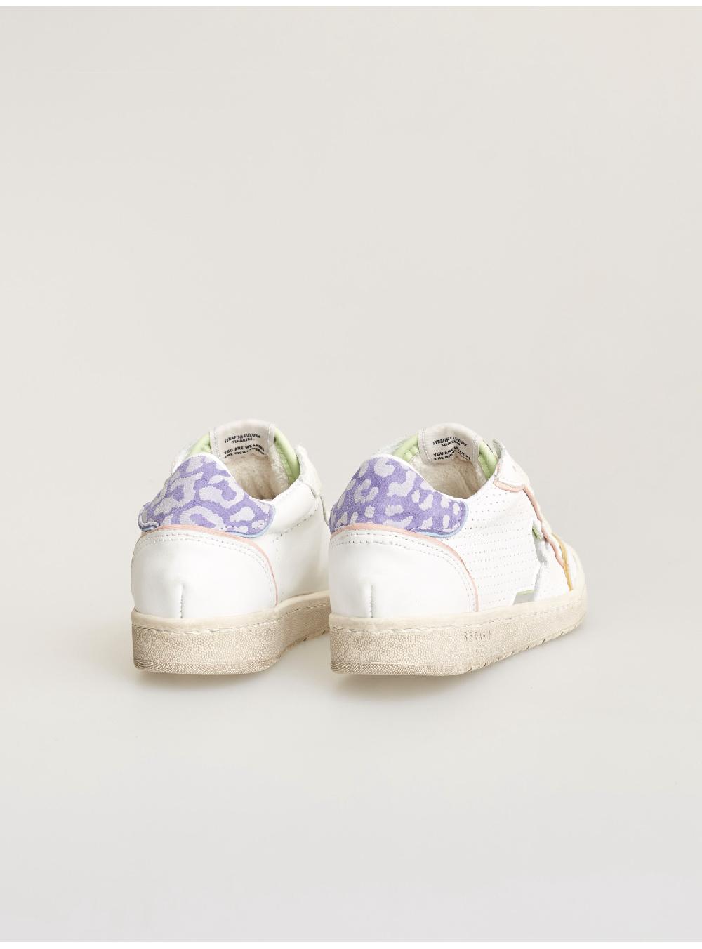 Serafini sneakers donna in pelle pelle laminata pelle perforata Serafini Shop Vendite Flash