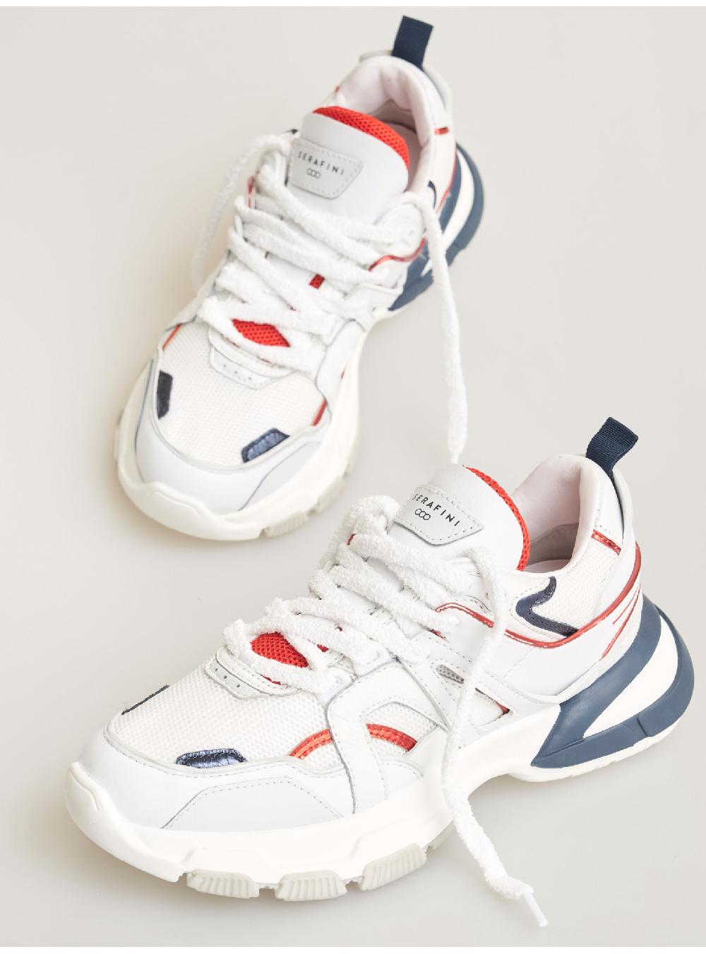 Serafini sneakers donna in pelle pelle laminata tessuto a rete Serafini Shop Negozio