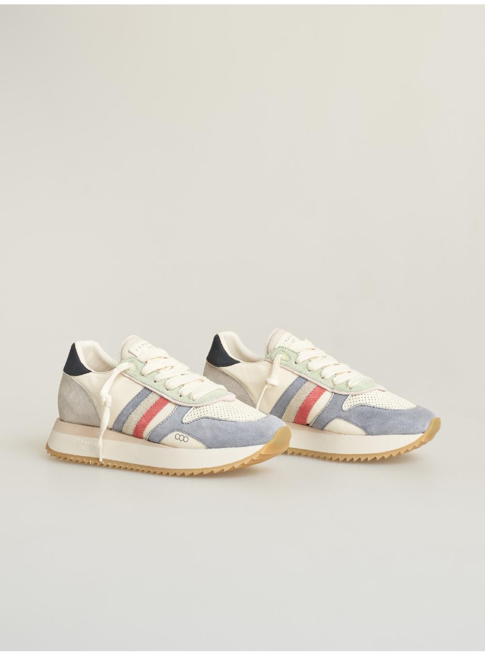 Serafini sneakers donna in pelle pelle perforata scamosciato Serafini Shop In Saldo