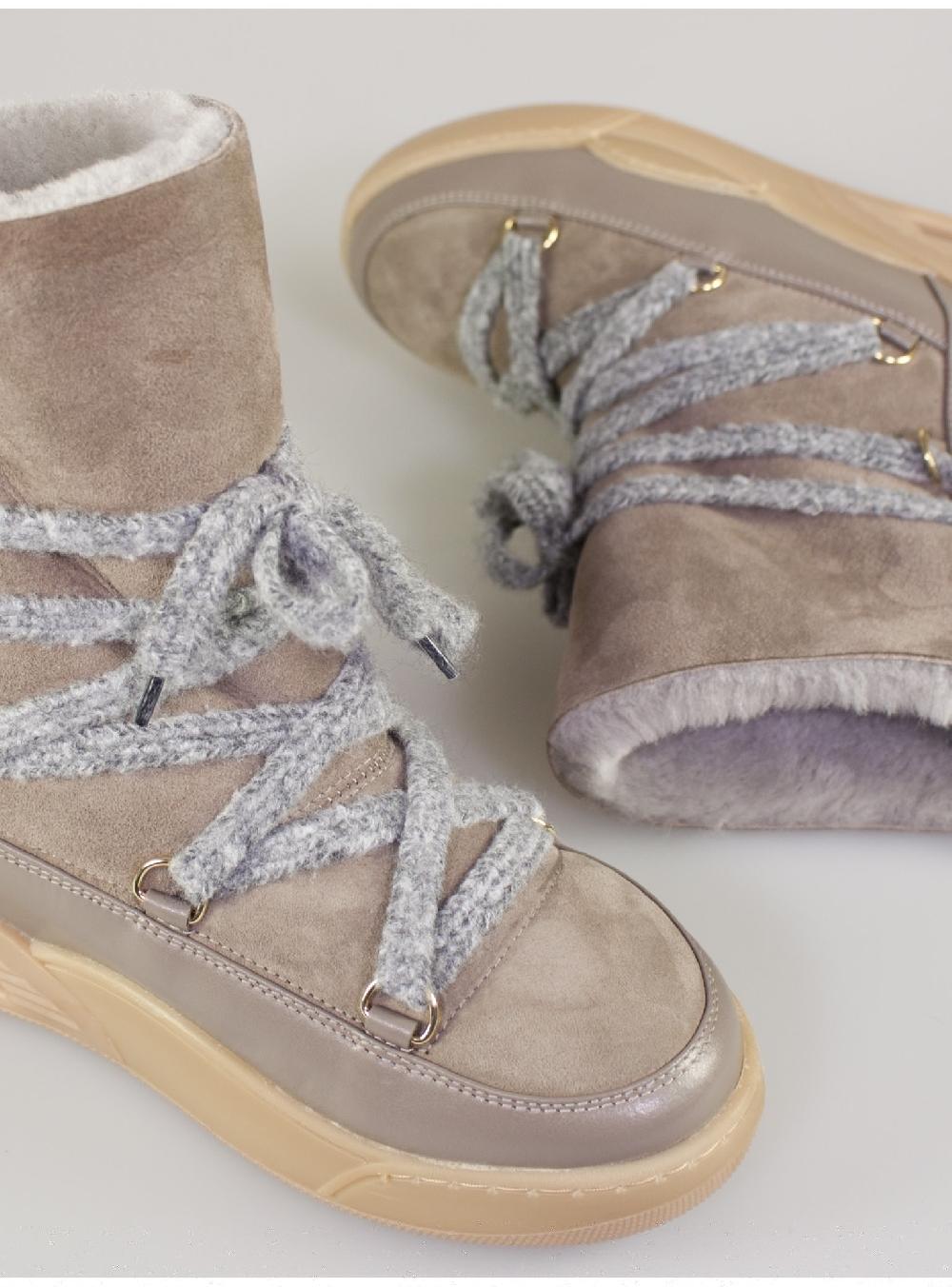 Serafini boots donna in shearling scamosciato Serafini Shop Sconto