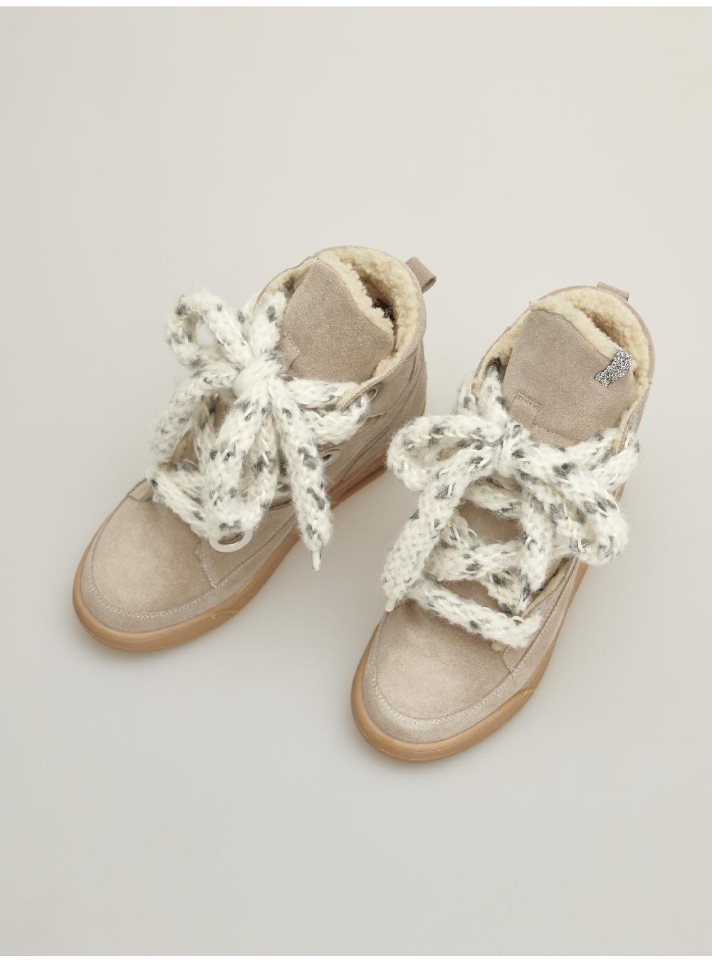 Serafini zeppa interna donna in pelle scamosciato pelle laminata Serafini Shop Online