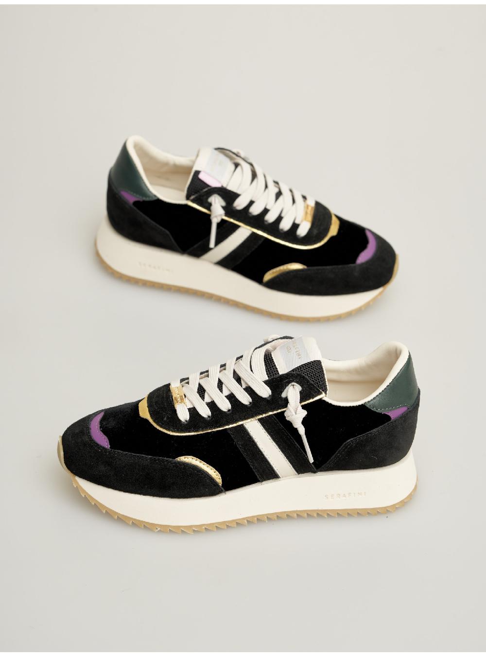 Serafini sneakers donna in velluto scamosciato pelle laminata pelle tessuto Serafini Shop Outlet