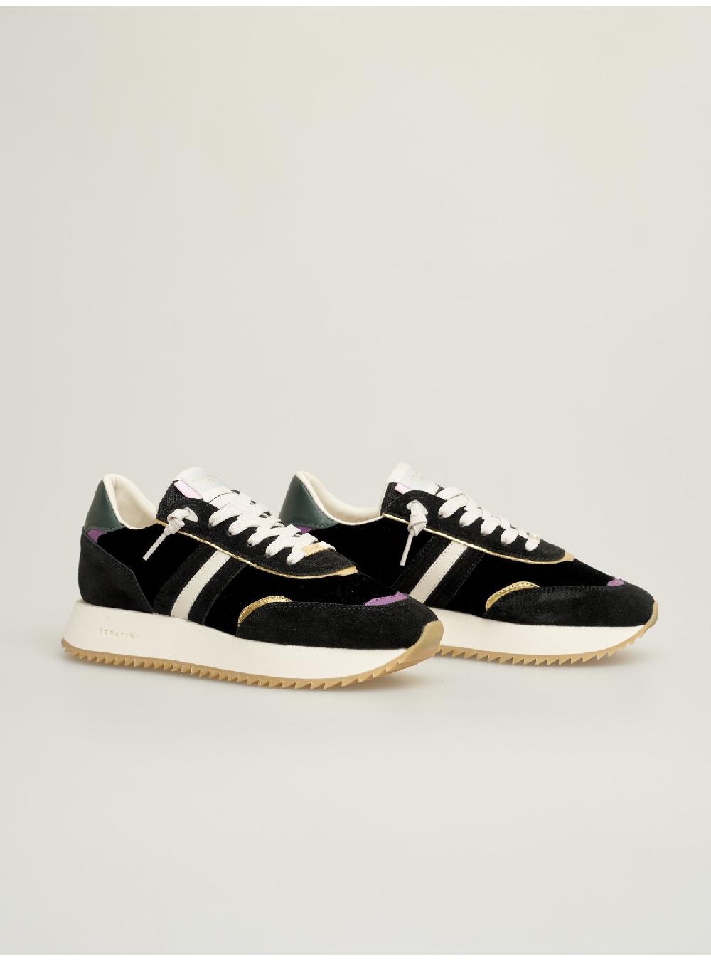 Serafini sneakers donna in velluto scamosciato pelle laminata pelle tessuto Serafini Shop Outlet