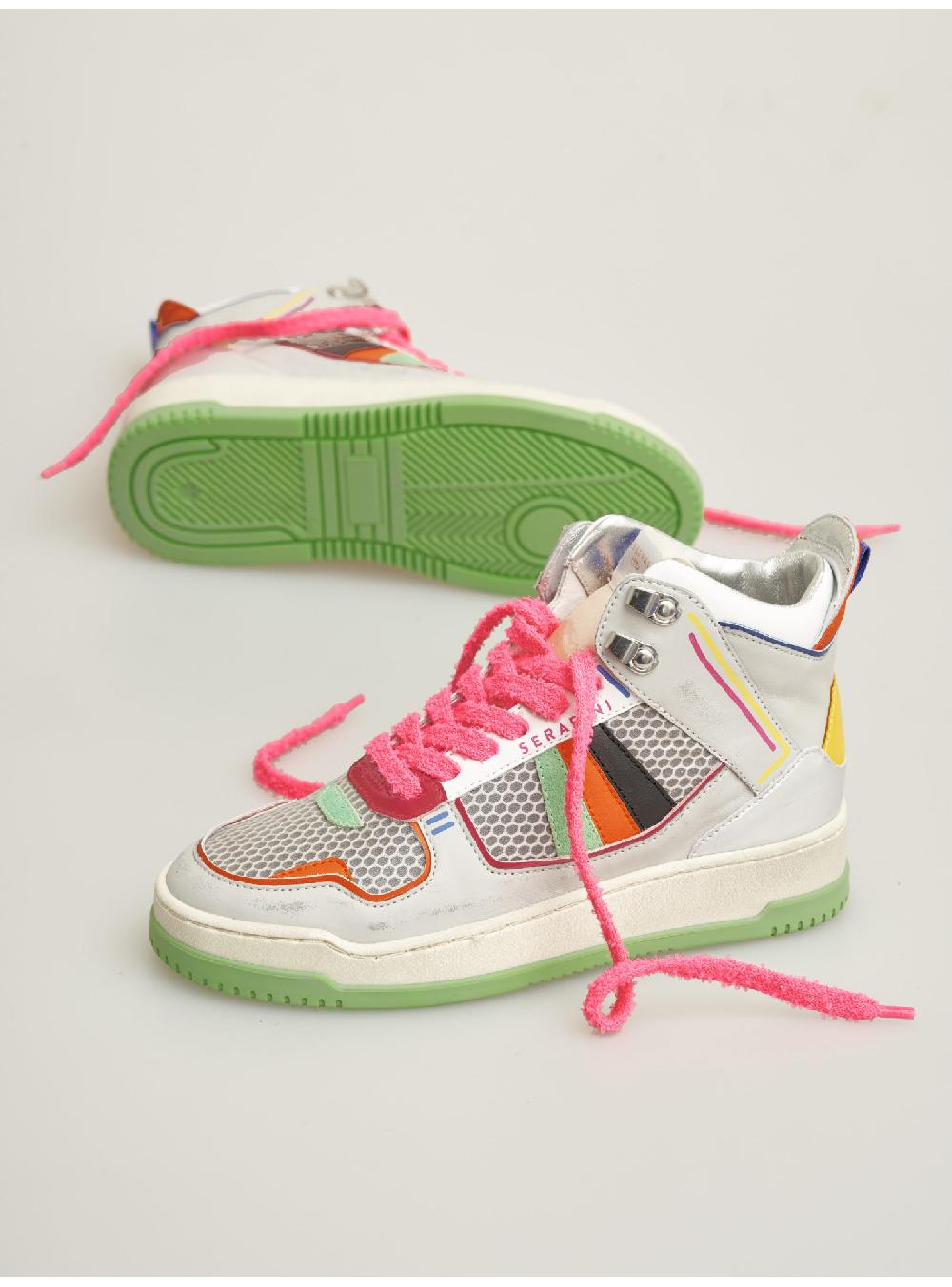 Serafini sneakers donna in pelle pelle laminata scamosciato tessuto a rete Serafini Shop Spedizione Gratuita