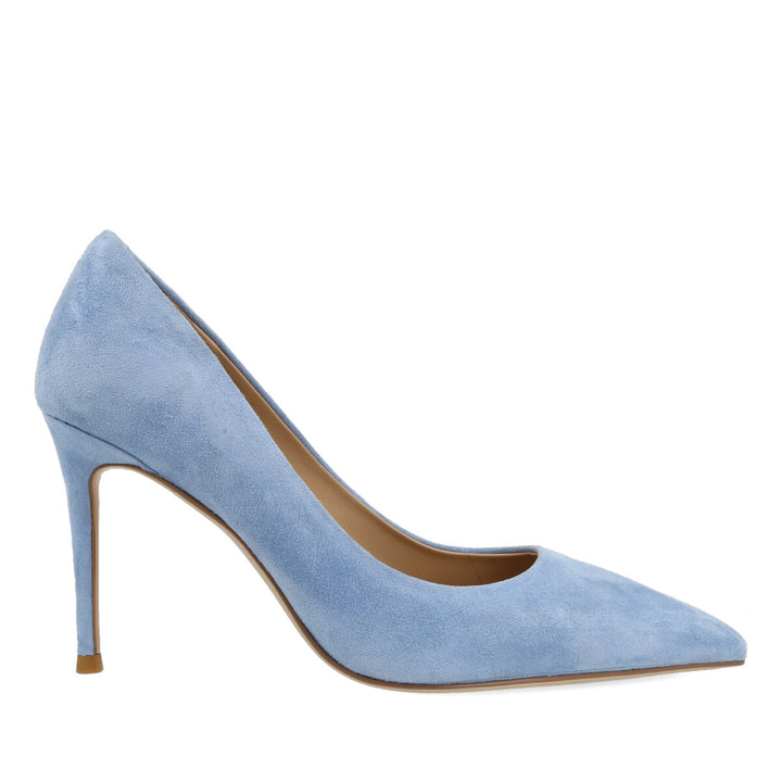 Uma Parker Decollete in Camoscio Light Blu Convenienza