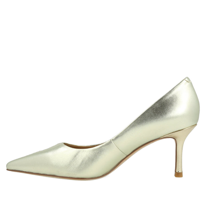 Uma Parker Decolleté in Nappa Metal Platino Online