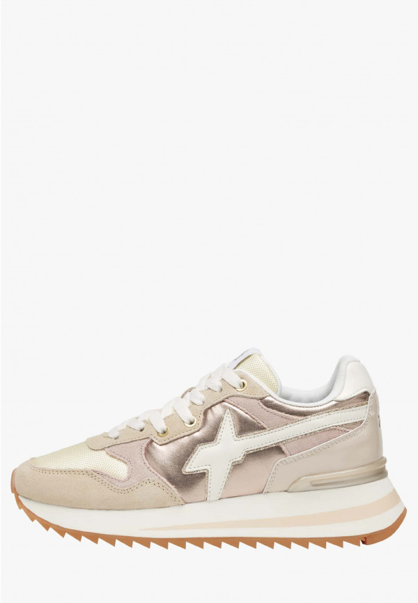 W6yz Sneakers in tessuto tecnico e suede Beige -YAK-W Online