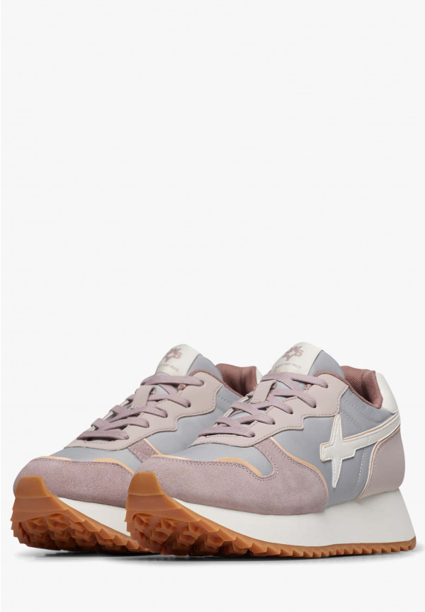 W6yz Sneakers in suede e tessuto tecnico Rosa -JET-W Offerte giornaliere