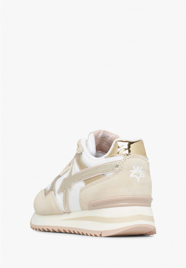 W6yz Sneakers in suede e tessuto tecnico Bianco-Beige -YAK-J Fino al 55% di sconto