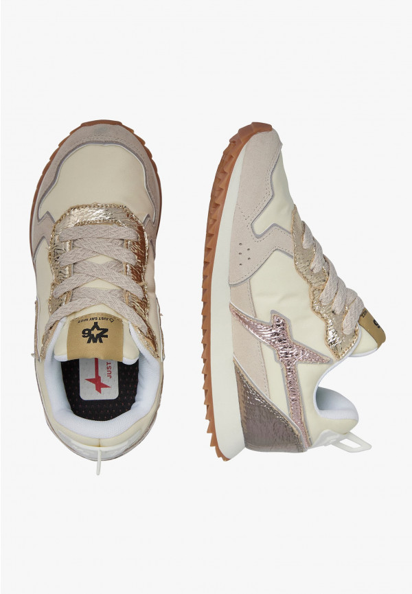 W6yz Sneakers in tessuto tecnico e suede Beige -JET-J Fino Al -60%