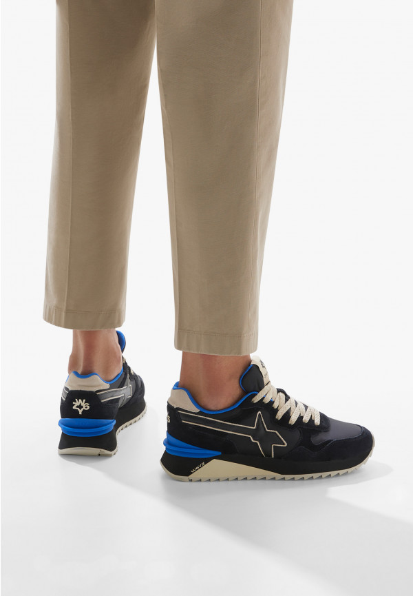 W6yz Sneakers in tessuto tecnico e suede Nero -YAK-M Acquista Ora
