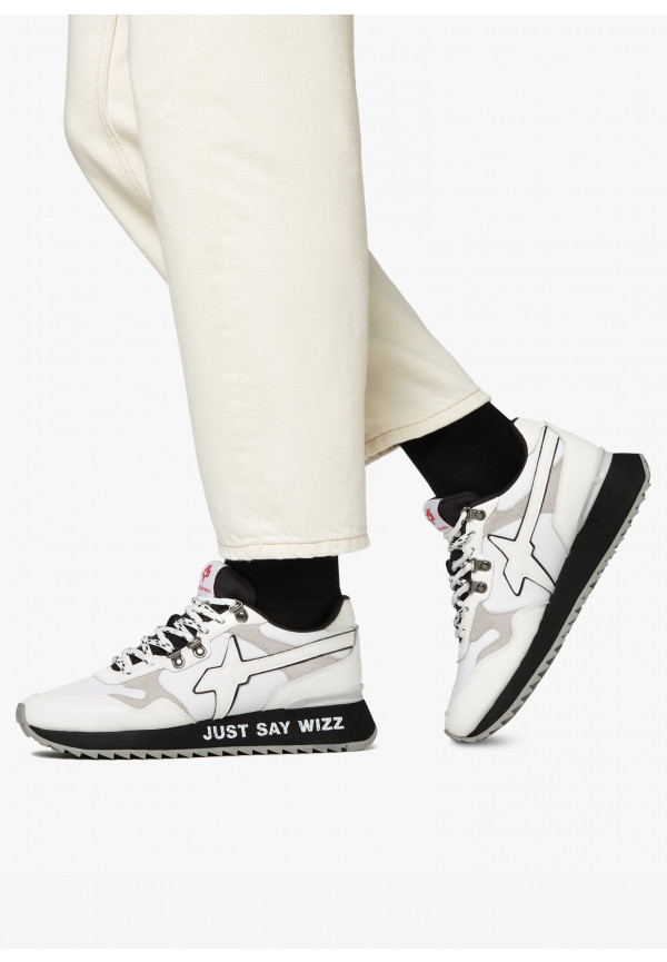 W6yz Sneakers in ecopelle e tessuto tecnico Bianco -YAK-M Sconto