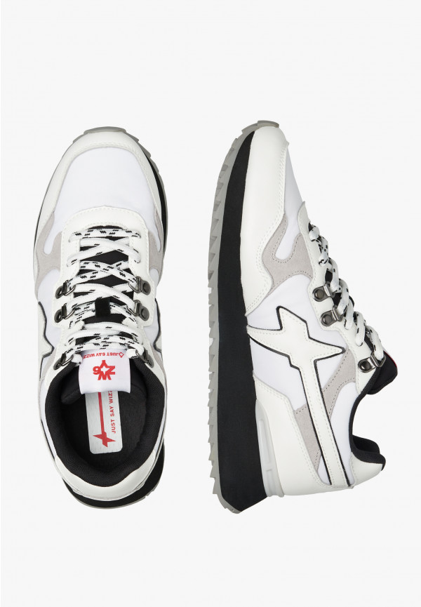 W6yz Sneakers in ecopelle e tessuto tecnico Bianco -YAK-M Sconto