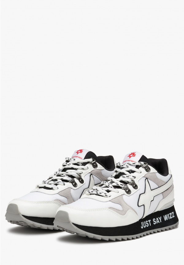 W6yz Sneakers in ecopelle e tessuto tecnico Bianco -YAK-M Sconto