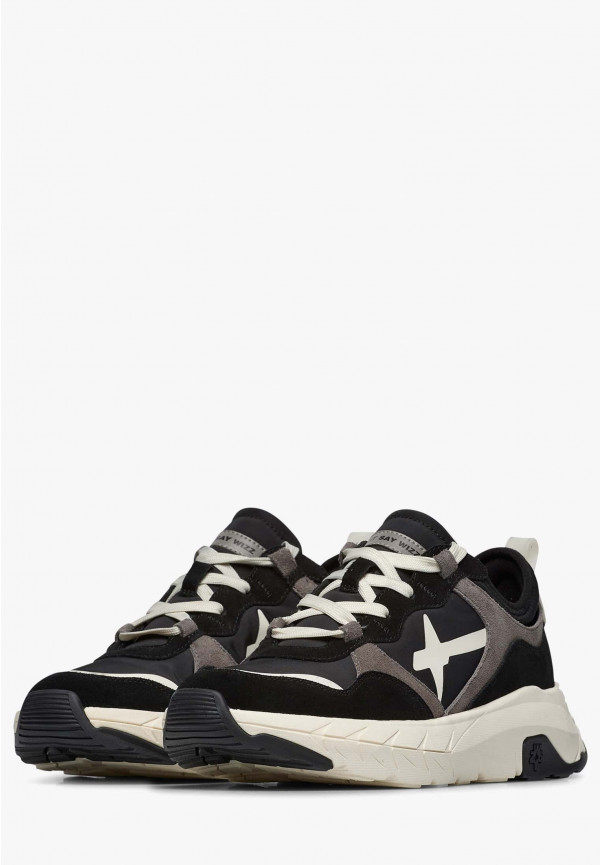 W6yz Sneakers in suede e tessuto tecnico Nero -NEXT-M Spedizione gratuita