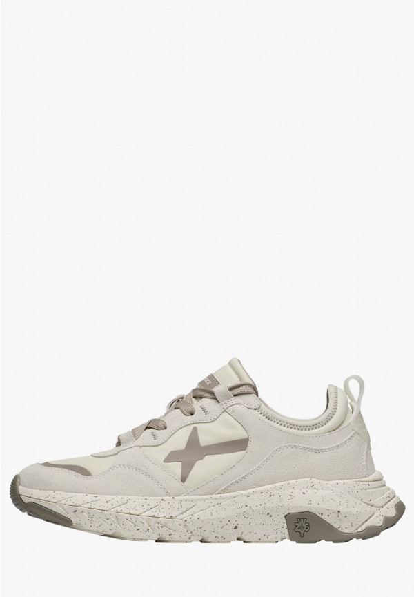 W6yz Sneakers in suede e tessuto tecnico Bianco panna -NEXT-M Offerte