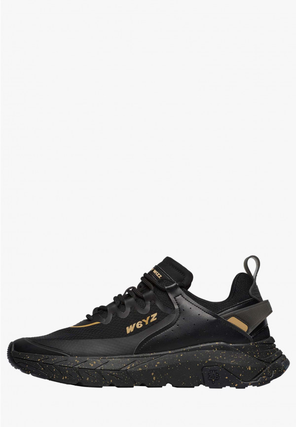 W6yz Sneakers in ecopelle e tessuto tecnico Nero -WILL-M Vendita Calda