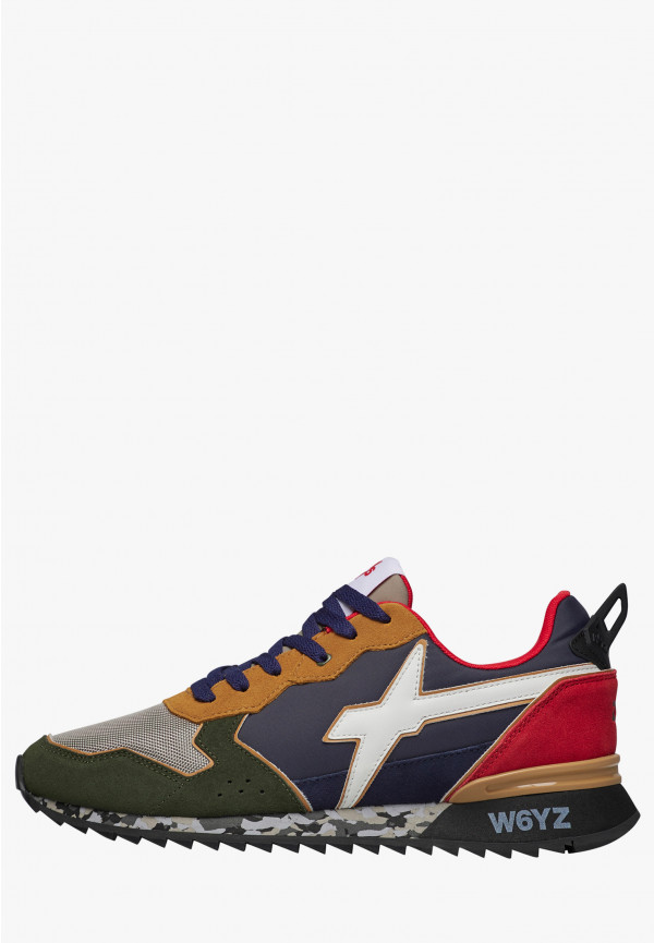 W6yz Sneakers in tessuto tecnico e suede Verde oliva -JET-M Italia