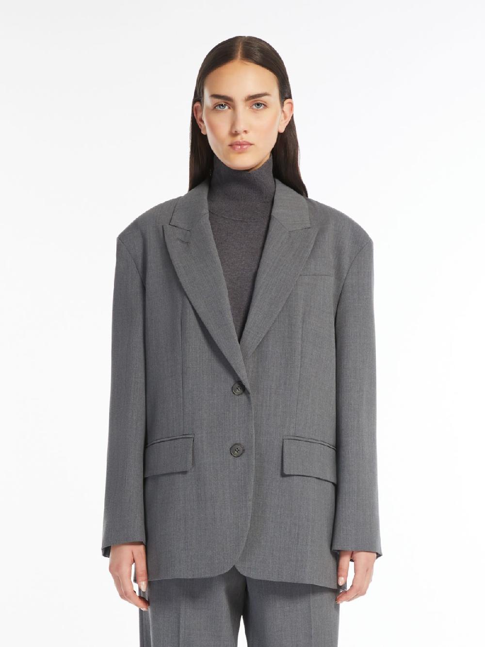 Weekend Blazer over in gabardina mista lana In Vendita