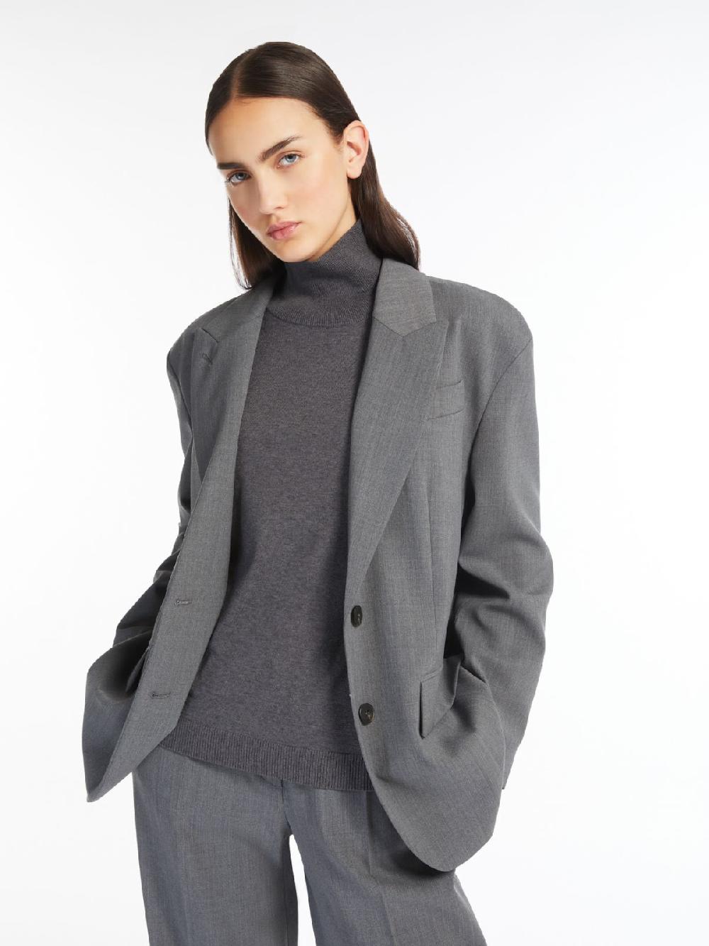 Weekend Blazer over in gabardina mista lana In Vendita