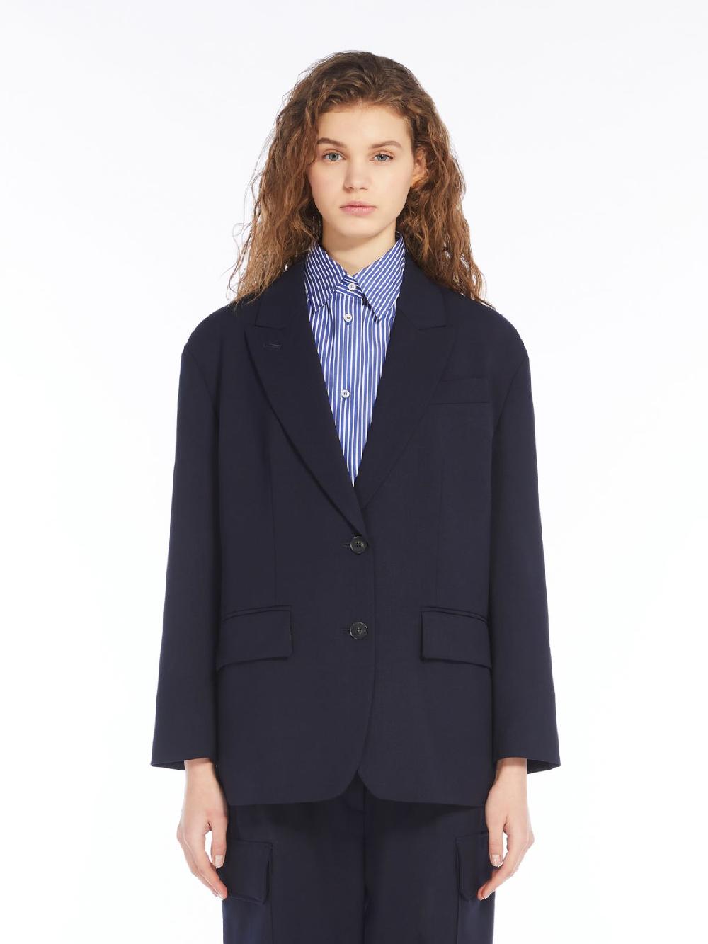 Weekend Blazer over in gabardina mista lana Saldi