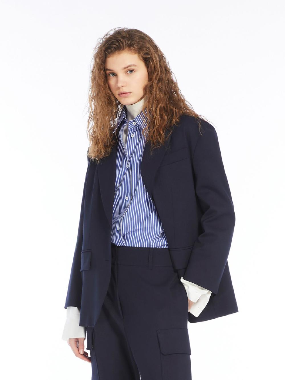Weekend Blazer over in gabardina mista lana Saldi