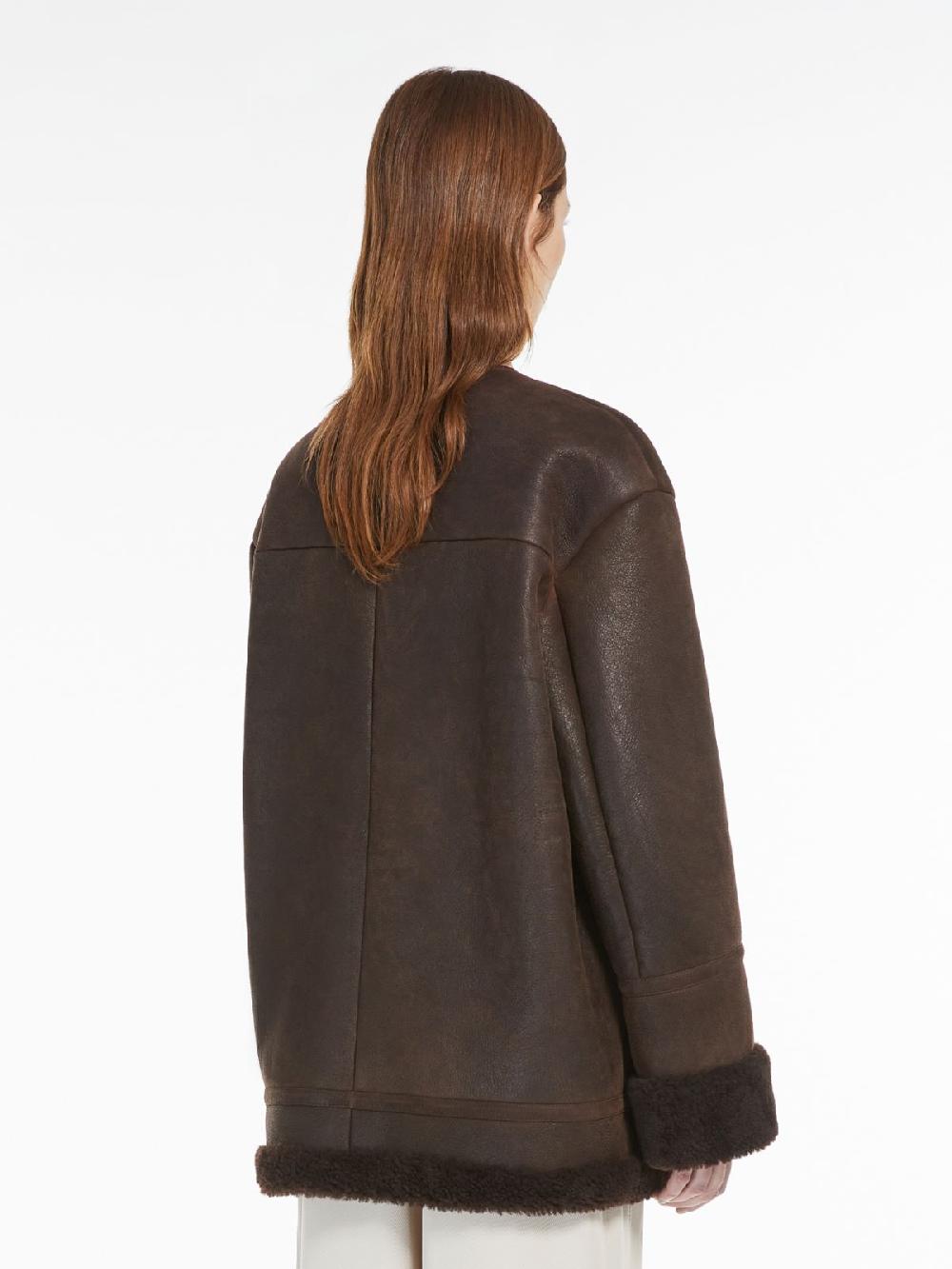 Weekend Cappotto girocollo in montone Vendite Flash