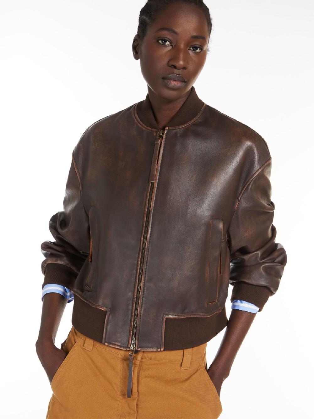 Weekend Bomber in nappa Negozio